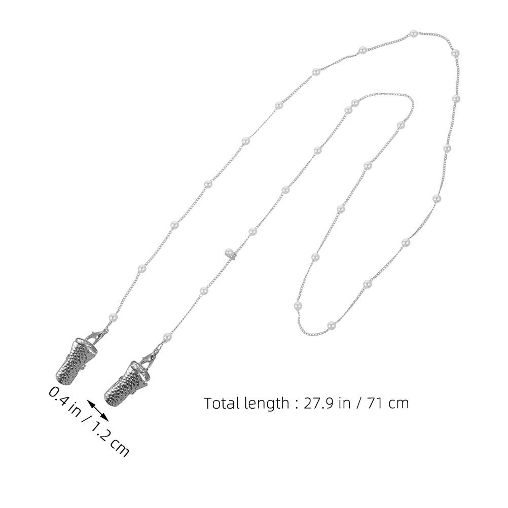2Pcs Pearl Beaded Eyeglasses C - огляд і ціна Mask Chain Holder